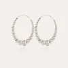 Boucles d'oreilles créoles Multiperla argentées
