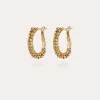 Boucles d'oreilles créoles Lyre Lucky dorées