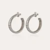 Boucles d'oreilles créoles Milo petit modèle argentées