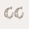 Boucles d'oreilles créoles Idra argentées