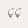 Boucles d'oreilles créoles Maranzana petit modèle argentées