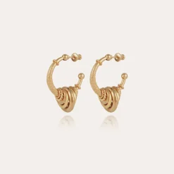 Boucles d'oreilles créoles Maranzana petit modèle dorées