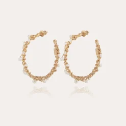 Boucles d'oreilles créoles Orphée dorées