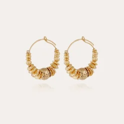 Boucles d'oreilles créoles Aloha mini dorées