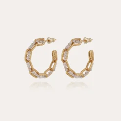 Boucles d'oreilles créoles Mako dorées
