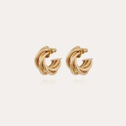Boucles d'oreilles créoles Atik mini dorées