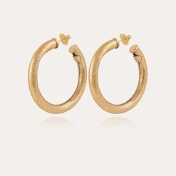 Boucles d'oreilles créoles Maoro petit modèle dorées