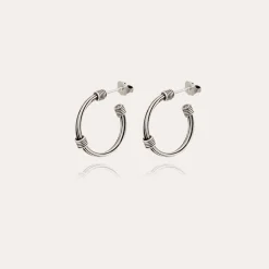 Boucles d'oreilles créoles Ariane mini argentées