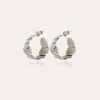 Boucles d'oreilles créoles Cuore petit modèle argentées