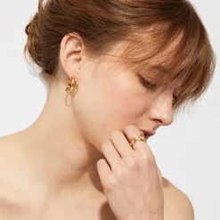 Boucles d'oreilles créoles Destinée dorées