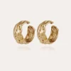 Boucles d'oreilles créoles Compression dorées
