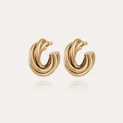 Boucles d'oreilles créoles Atik petit modèle dorées