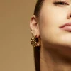 Boucles d'oreilles créoles Multiperla mini dorées