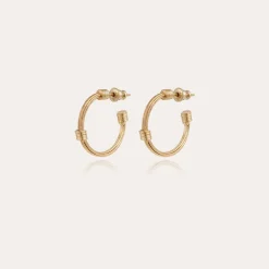 Boucles d'oreilles créoles Ariane mini dorées