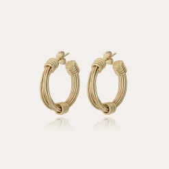 Boucles d'oreilles créoles Ariane petit modèle dorées