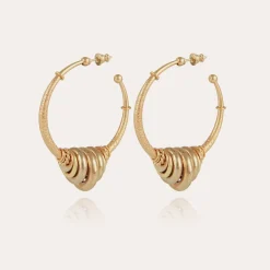 Boucles d'oreilles créoles Maranzana dorées