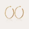 Boucles d'oreilles créoles Liane dorées