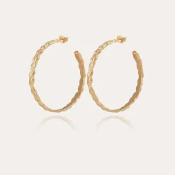Boucles d'oreilles créoles Liane dorées