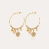 Boucles d'oreilles créoles Love mini dorées