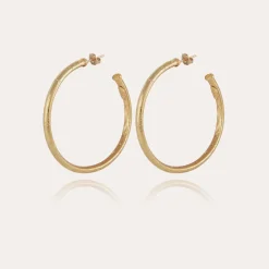Boucles d'oreilles créoles Maori petit modèle dorées