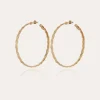 Boucles d'oreilles créoles Tresse moyen modèle dorées