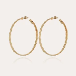 Boucles d'oreilles créoles Tresse dorées