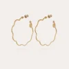 Boucles d'oreilles créoles Florette petit modèle dorées