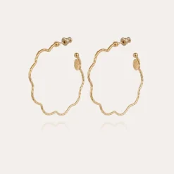 Boucles d'oreilles créoles Florette petit modèle dorées