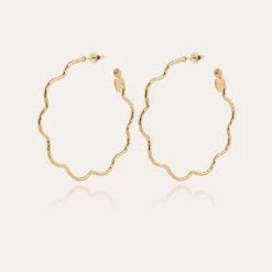 Boucles d'oreilles créoles Florette dorées