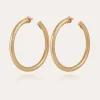 Boucles d'oreilles créoles Maoro grand modèle dorées