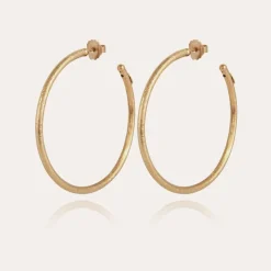 Boucles d'oreilles créoles Maori grand modèle dorées