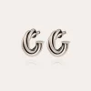 Boucles d'oreilles créoles Atik petit modèle argentées