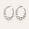 Boucles d'oreilles créoles Andy grand modèle argentées