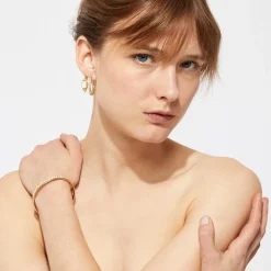 Boucles d'oreilles créoles Lyre dorées