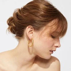 Boucles d'oreilles créoles Milo dorées