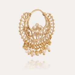 Boucles d'oreilles créoles Yuca dorées