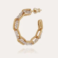 Boucles d'oreilles créoles Mako dorées