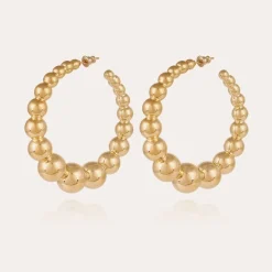 Boucles d'oreilles créoles Andy grand modèle dorées