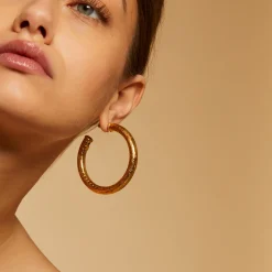Boucles d'oreilles créoles Maoro petit modèle dorées