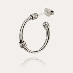 Boucles d'oreilles créoles Ariane mini argentées