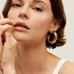 Boucles d'oreilles créoles Turner dorées