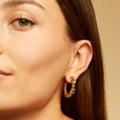 Boucles d'oreilles créoles Bronxy dorées
