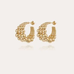 Boucles d'oreilles créoles Multiperla mini dorées