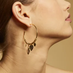 Boucles d'oreilles créoles Love mini dorées