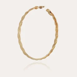 Boucles d'oreilles créoles Tresse dorées