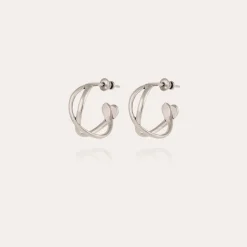 Boucles d'oreilles créoles Destinée argentées