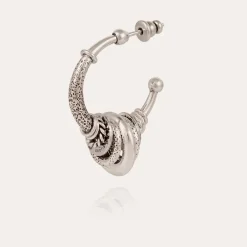 Boucles d'oreilles créoles Maranzana petit modèle argentées