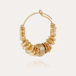 Boucles d'oreilles créoles Aloha mini dorées