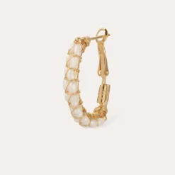 Boucles d'oreilles créoles Lyre dorées
