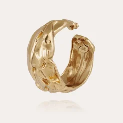 Boucles d'oreilles créoles Compression dorées
